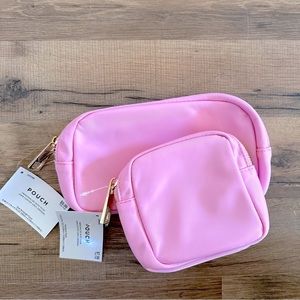 Set of 2 Pink Pouches